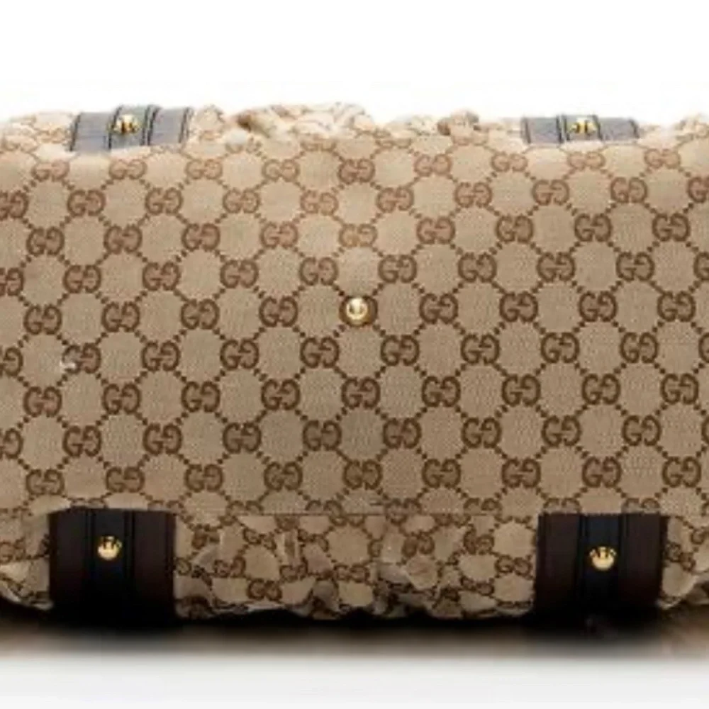 Gucci interlocking tote bag duffle medium large brown travel canvas d - Picture 5 of 14